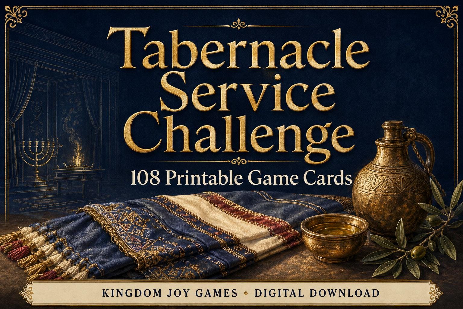 Tabernacle Service Challenge Bible Game, Leviticus Printable Activity (Digital Download) cover