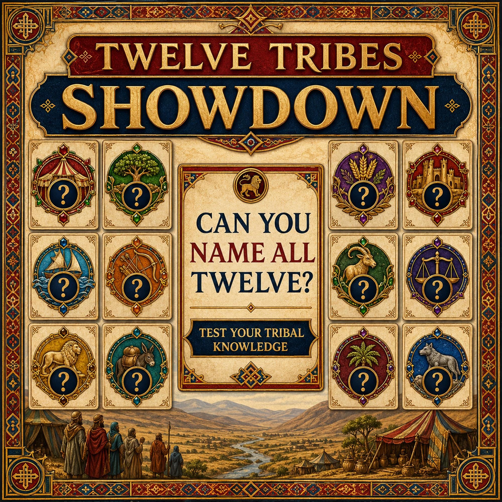 Twelve Tribes of Israel Bible Game, 108 Printable Genesis Cards (Digital Download) cover