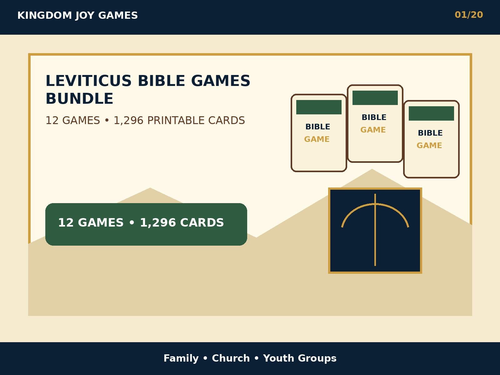 Leviticus Bible Games Bundle, 12 Games, 1296 Printable Cards (Digital Download) cover