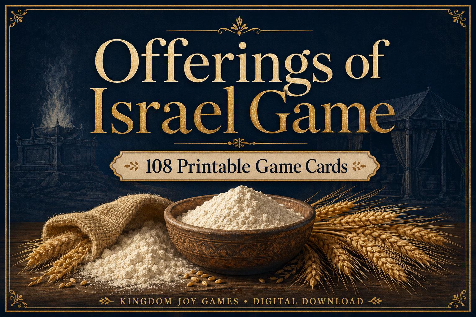 Offerings of Israel Bible Game, Leviticus Christian Family Game, Sunday School Printable, Digital Download cover