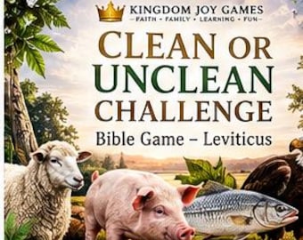 Juego bíblico "Puro o Impuro" / Tarjetas de Levítico (Descarga digital)