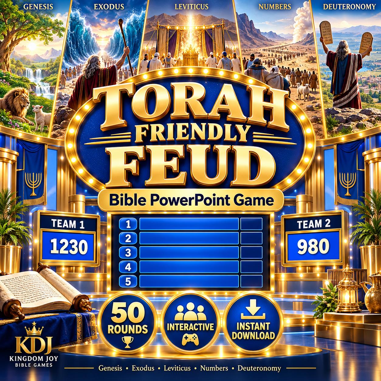 Bible Friendly Feud | Christian Trivia Game for Family, Church & Sunday School cover