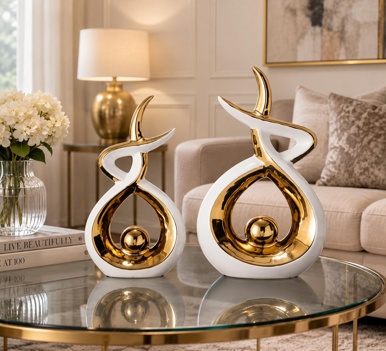 Schwarz gold decor