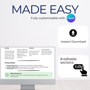 Digital Agency Sales Proposal Template, Client Pitch Deck (Canva Download)