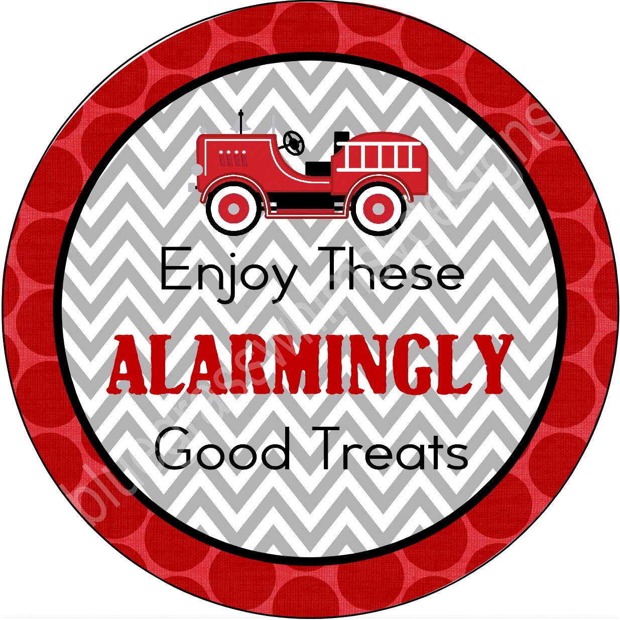 2.5 Goodie Bag Stickers for Firetruck Party Favor Etsy