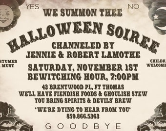 OUIJA BOARD Halloween Party Invitation- 5x7, 4x6 DIY Printable