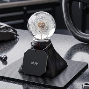 Dandelion Crystal Ball Shift Knob: Real Flower Acrylic Gear Knob (54MM)