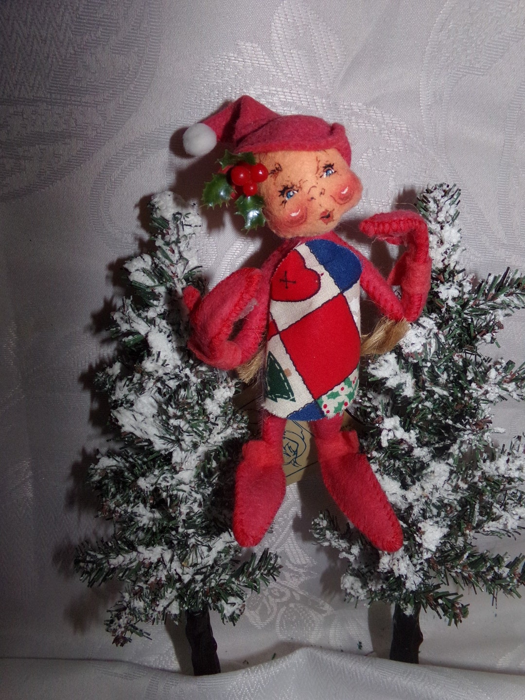Vintage Elf / Vintage Annalee Doll Workshop Elf / Whimsical Holiday ...