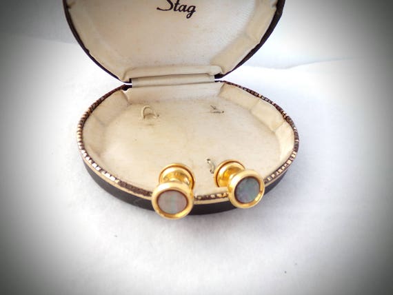 Vintage Cuff Links / French Cuff Links / Bestman … - image 4