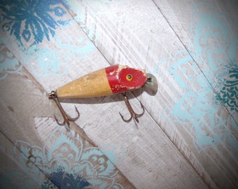 Vintage Wood Fishing Lures / 3'' Anglers Fishing Lure / Octopus Hooks Fishing  Lures / Gift for the Fishermen / 