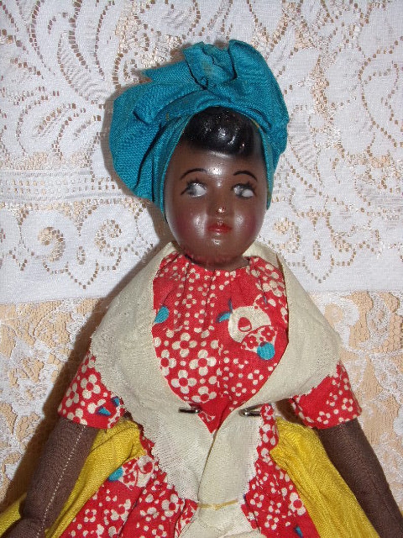 Rare African American Porcelain Head Doll / Large Vintage Etsy