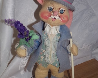 Vintage Annalee Bunny Rabbit  /   12'' Easter Bunny Decor / Collectible Annalee  /  1988 Annalee Doll  /   Spring Decor