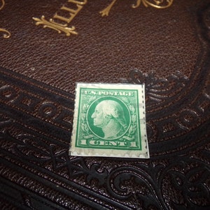 Vintage one cent Stamp /  George Washington  1928 Stamp /  Collectible one cent stamps /
