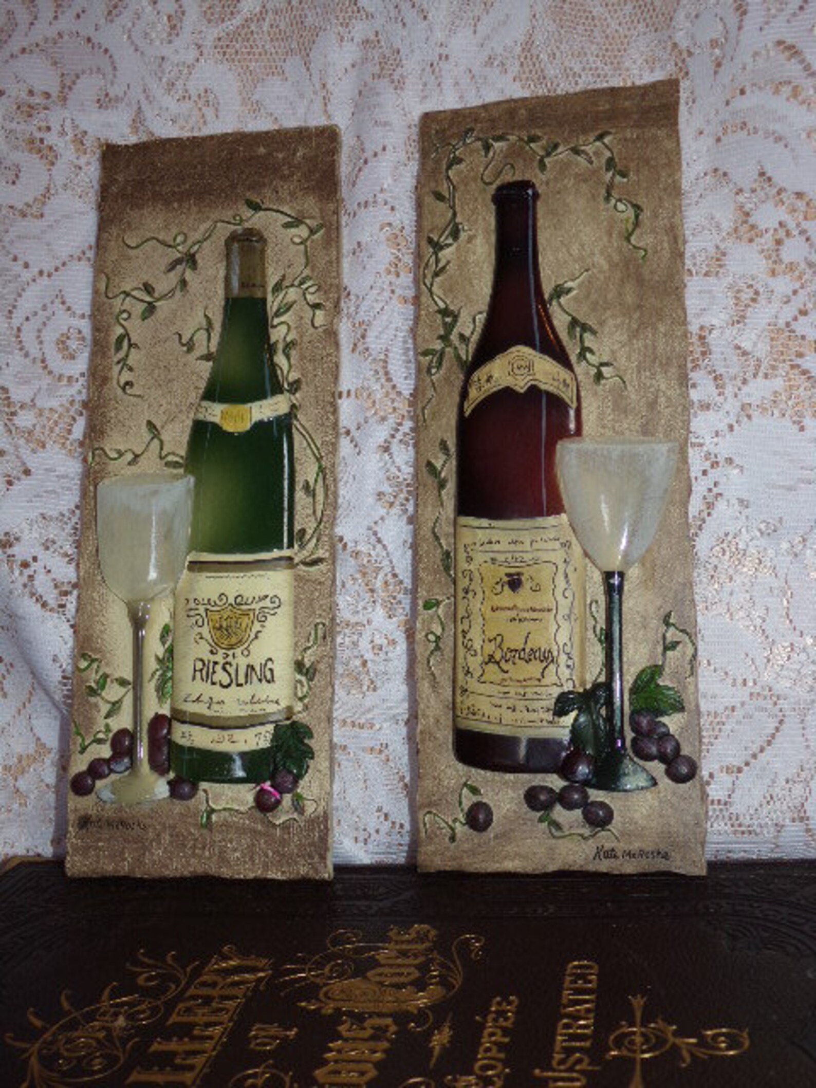 Vintage Ceramic Wine Tiles / Collectible Tiles / Wine Decor Etsy