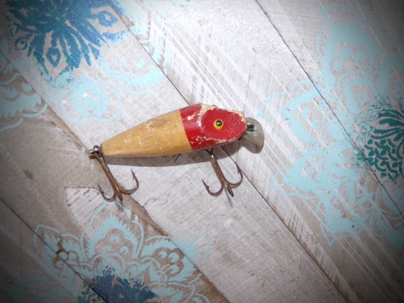 Vintage Wood Fishing Lures / 3'' Anglers Fishing Lure / Octopus