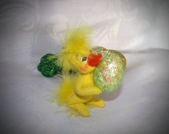 Vintage Easter Decor / Gifts for Easter /  Mini Duck Gifts /  Gifts for Easter Basket / Vintage Annalee doll  Duck