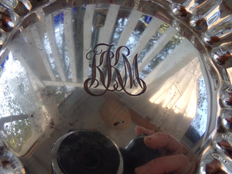 1950 jello Mold Scalloped Edge Silver Plate Bowl Unique Mold Silver Plate Salad Mold Bunt Cake Mold Silver Plate