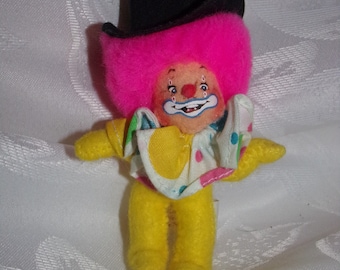Vintage Annalee doll /   3'' Clown   /  Happy Clown decor /   2002 Vintage Annalee Doll  /  Birthday Gift