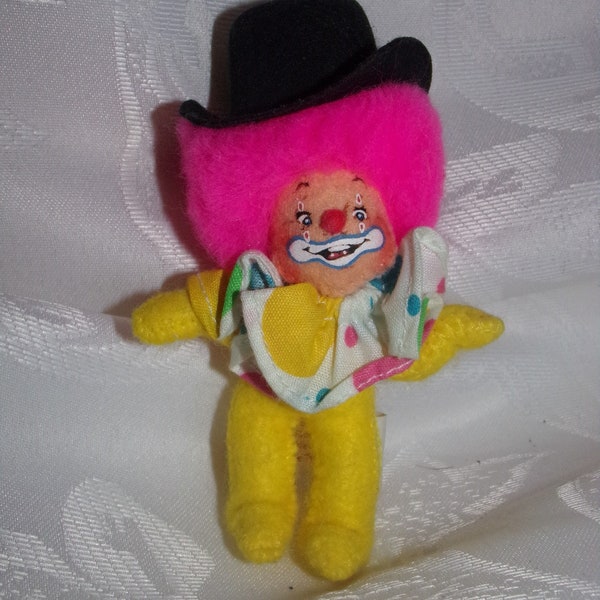Vintage Annalee doll /   3'' Clown   /  Happy Clown decor /   2002 Vintage Annalee Doll  /  Birthday Gift