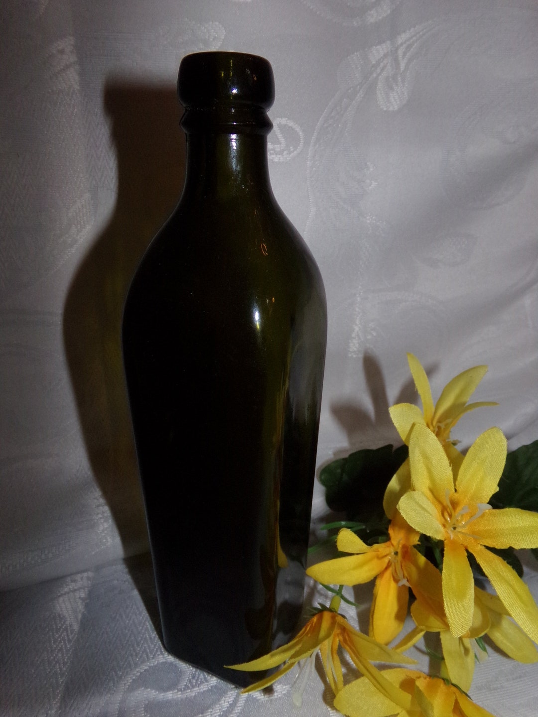 Old Green Bottles / 1851 Olive Green Whiskey Bottle / Etsy