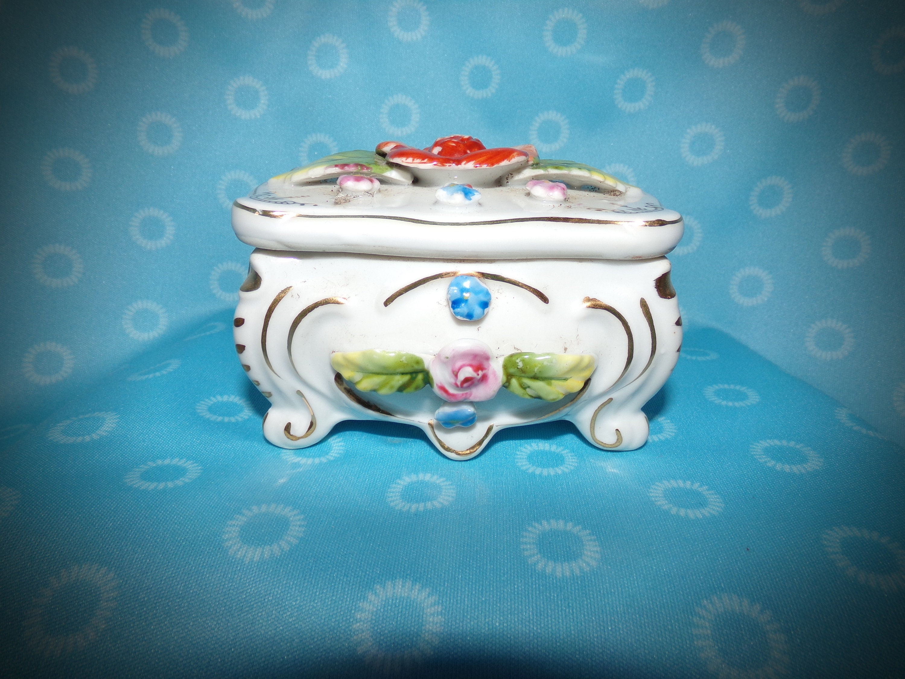 Rustic Potpourri Holder/ Flower Trinket Box / Vintage Etsy