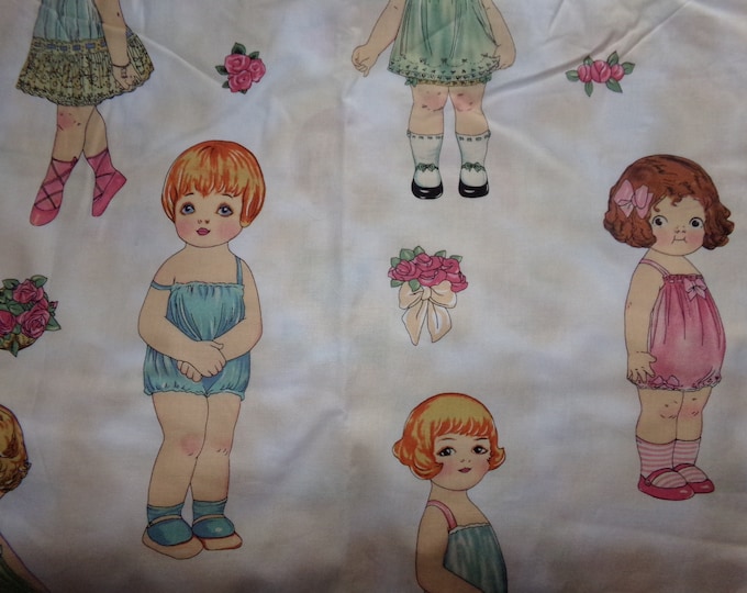Paper Doll Fabric / Out of Print Doll Fabric / 100 Cotton Fabric
