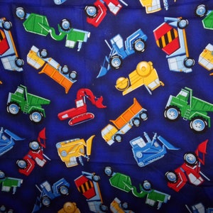 Kids Fabric /  Construction Workers Trucks Fabric /  Kids Quilting fabric