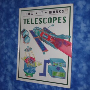 Vintage Telescope Book  /  how it works Telescopes /  Lionel Bender Books /  Childrens How it works Books