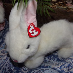Classic TY Bunny Collection / 1997 White Easter Bunny / Rare TY Bunny ...