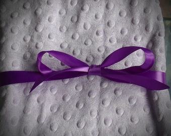 Lavender Minky Dimple Fabric /  Large Piece of Lavender Minky /  Cuddle Dot Minky Fabric / Baby Minky fabric / soft Pillow Fabric