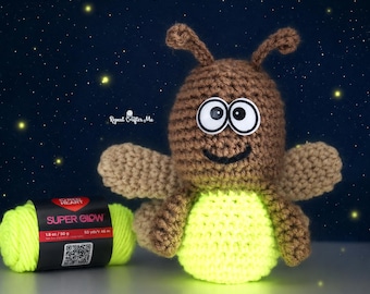 Glow-in-the-Dark Firefly Crochet Pattern- Printable Two-Page PDF
