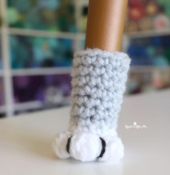 Crochet Cat Paw Chair Socks Pattern Easy and Cute Chair Leg