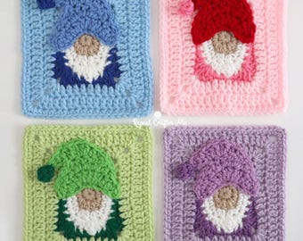 Gnome Granny Square Crochet Pattern