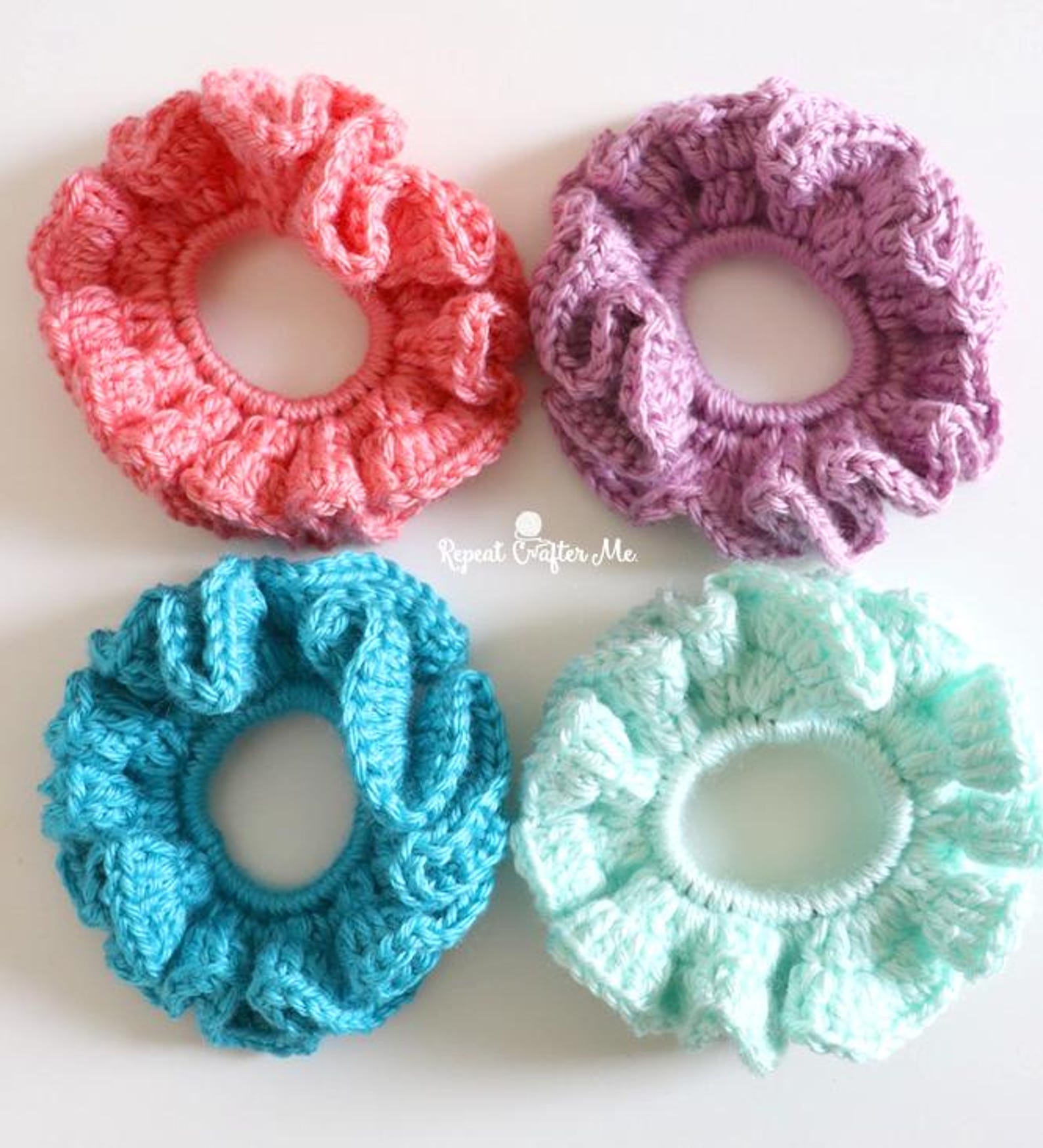 Easy Crochet Hair Scrunchies Pattern Etsy
