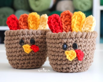 Turkey Crochet Cups