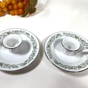 Vintage Mikasa fine china chamber stick candle holders in the Montclair pattern, Japan.