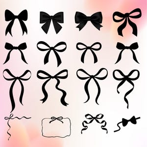 Båge Clipart-paket, (svg, eps, png, dxf) Cricut Silhouette Vector Cut-filer (digitala)