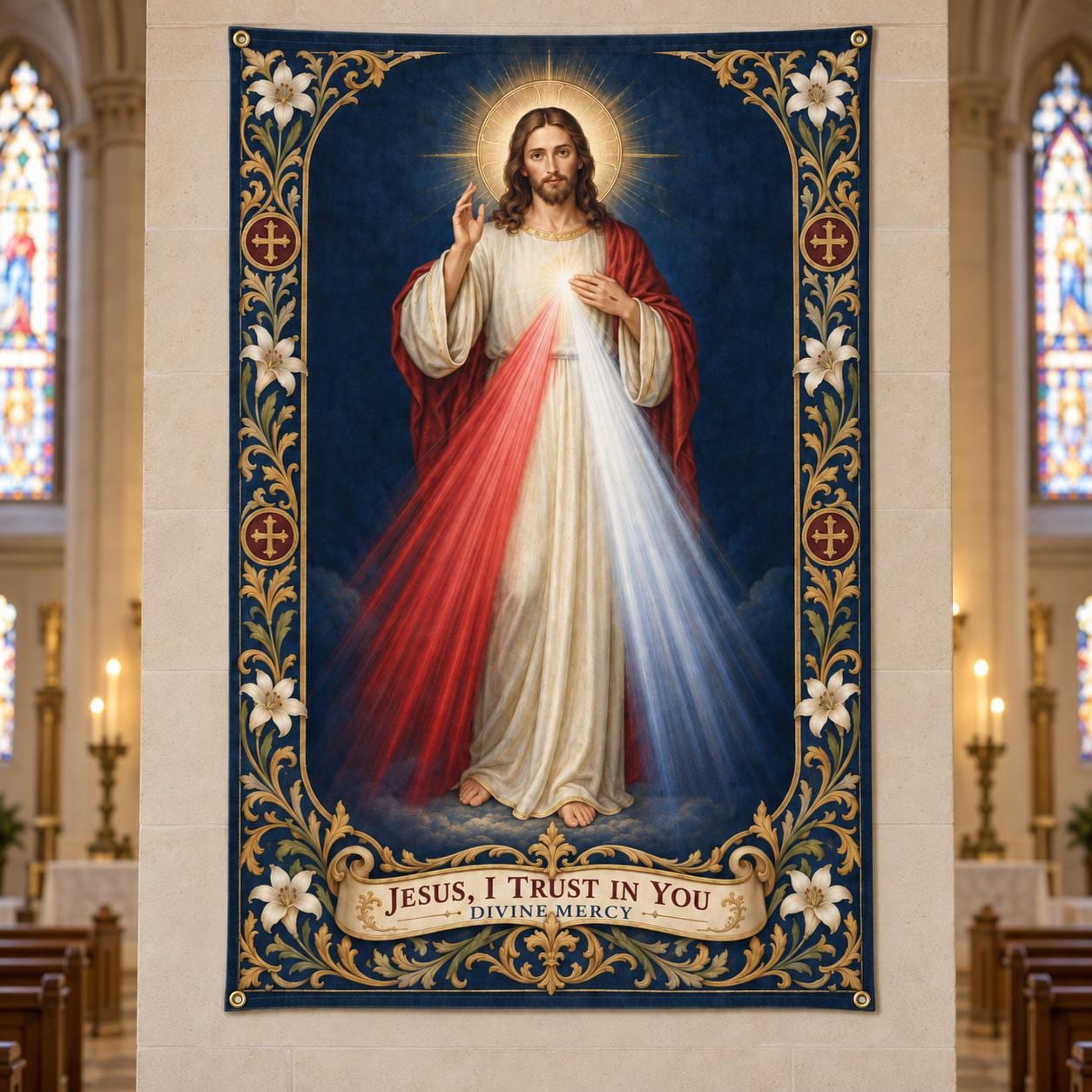 Divine Mercy Tapestry - Etsy