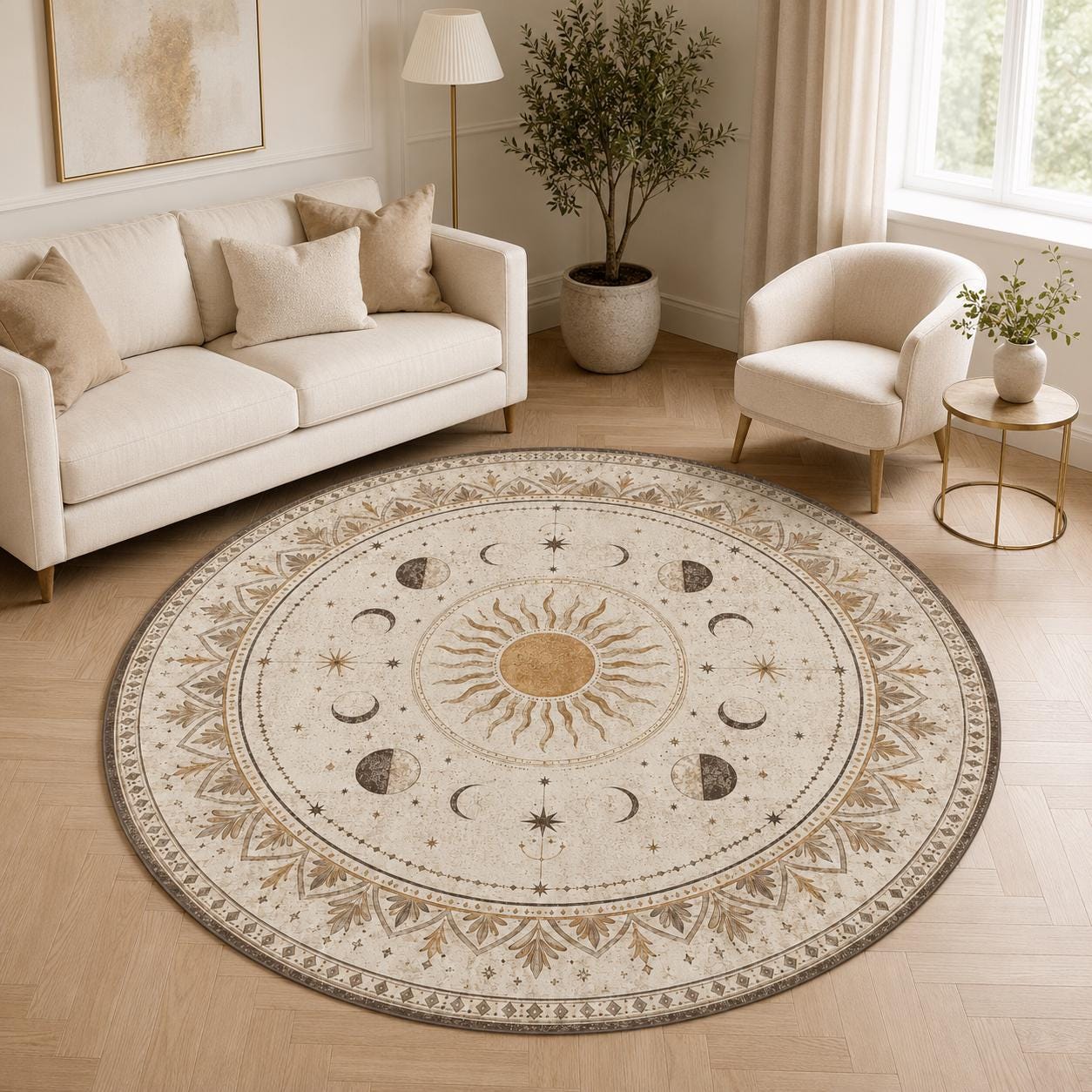 Vintage Celestial Rug - Etsy