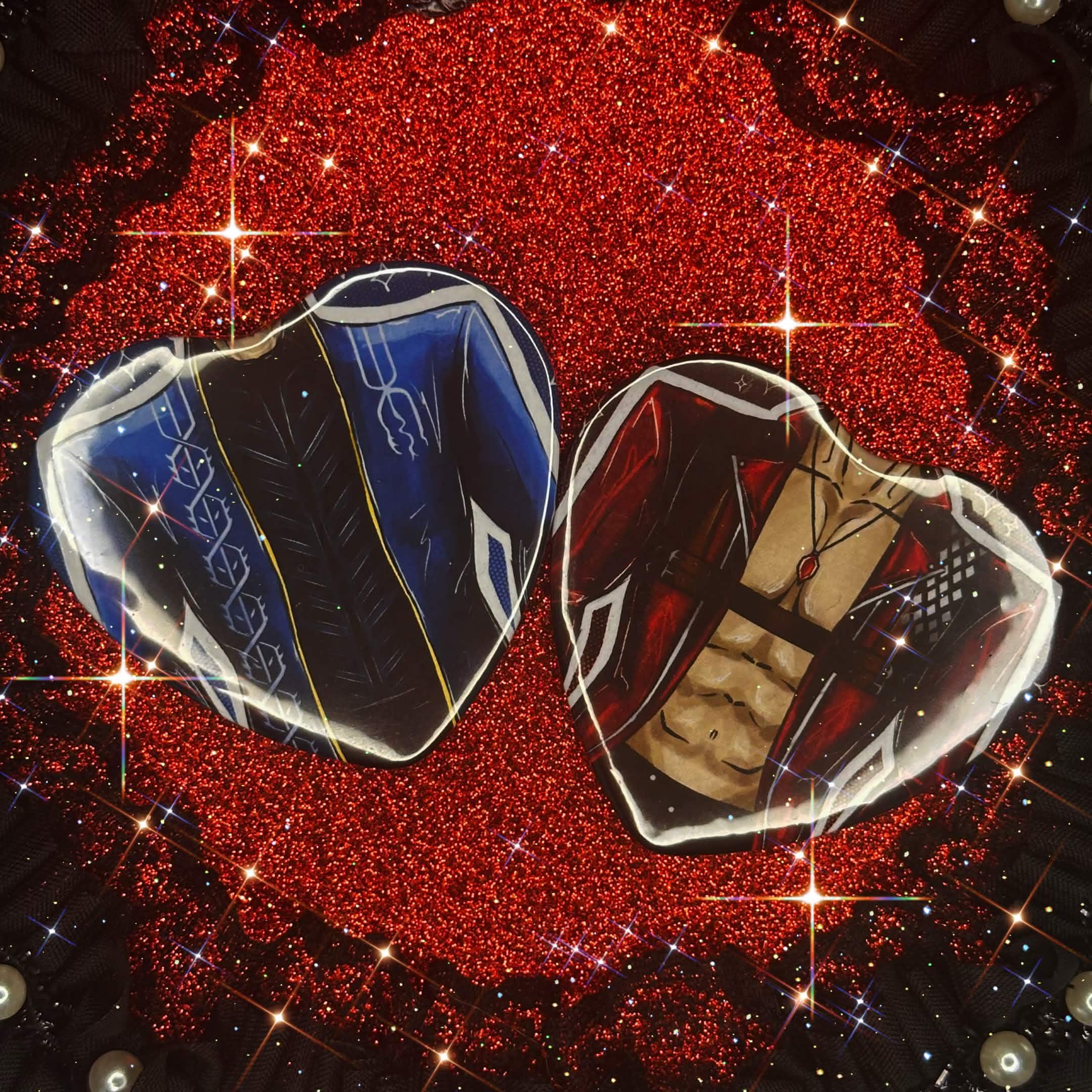 DMC Vergil Dante Heart Titty Badges