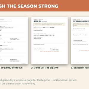 Team Gift Bag Filler, Game Day Journal Pages for Teen Athletes Printable, Small Gift from Coach | Pre Game Focus, Post Game Notes image 5