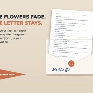 Senior Night Gift for Her, Senior Night Letter from Mom Dad Printable, Fill-in Letter to My Senior Daughter, Volleyball Soccer image 7