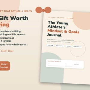 Regalo de equipo del entrenador, diario deportivo para atletas adolescentes imprimible, regalo de fin de temporada para jugadores, diario para cualquier deporte / mentalidad y objetivos. imagen 7