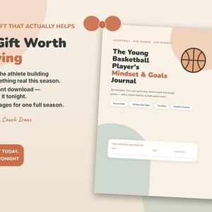Geschenke für Basketballteams, Basketball-Tagebuch für jugendliche Spieler (zum Ausdrucken), Saisonabschlussgeschenk vom Trainer | Tagebuch für Denkweise und Ziele Bild 7