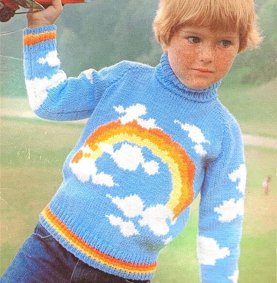 etsy rainbow jumper