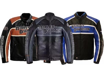 Harley Davidson Herren CLASSIC CRUISER Jacke Bikerjacke aus echtem Leder