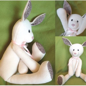 Floppy Animal pdf pattern stuffed doll-Bear-Dog-Cat-Rabbit image 3