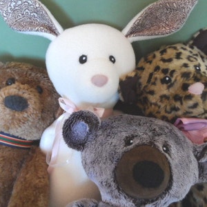 Floppy Animal pdf pattern stuffed doll-Bear-Dog-Cat-Rabbit image 1