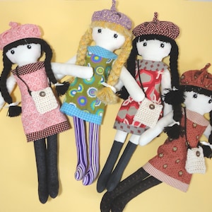 Cloth doll rag doll pdf pattern with detailed instructions - Lisa
