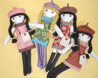 Cloth doll rag doll pdf pattern with detailed instructions - Lisa